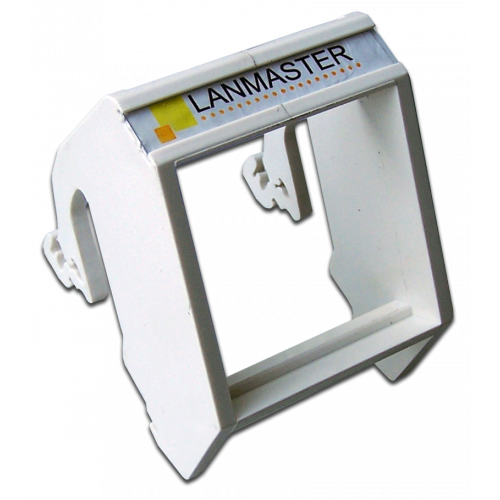 DIN-rail mounting frame for 45x45 inserts and power modules, white